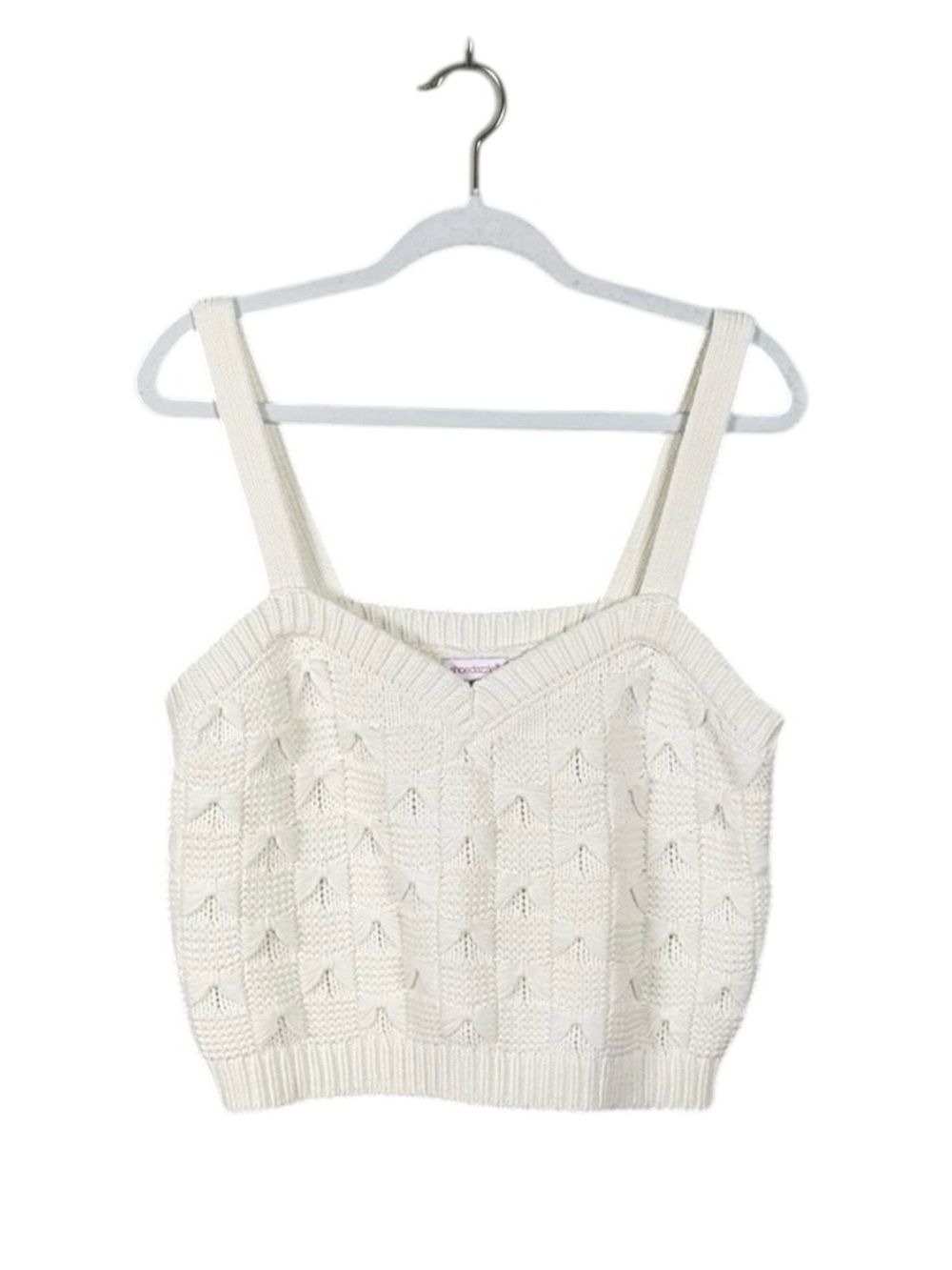 Womens Knit Crop Top XXL Balletcore Coquette Cottagecore Festival Soft Girl